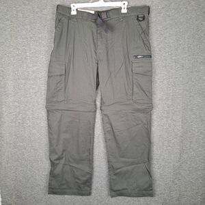 BC Clothing Men's XXL  x 30 Gray Hiking Convertible Outdoor Cargo Pants